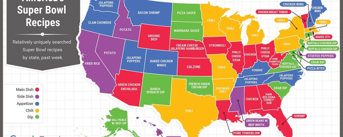 Super Bowl 2020 Food Map